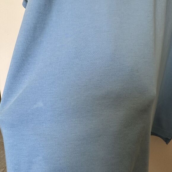 L.L. Bean Mens Polo Top XL Pima Cotton Light Blue Short Sleeve Golf Callout - Picture 9 of 9